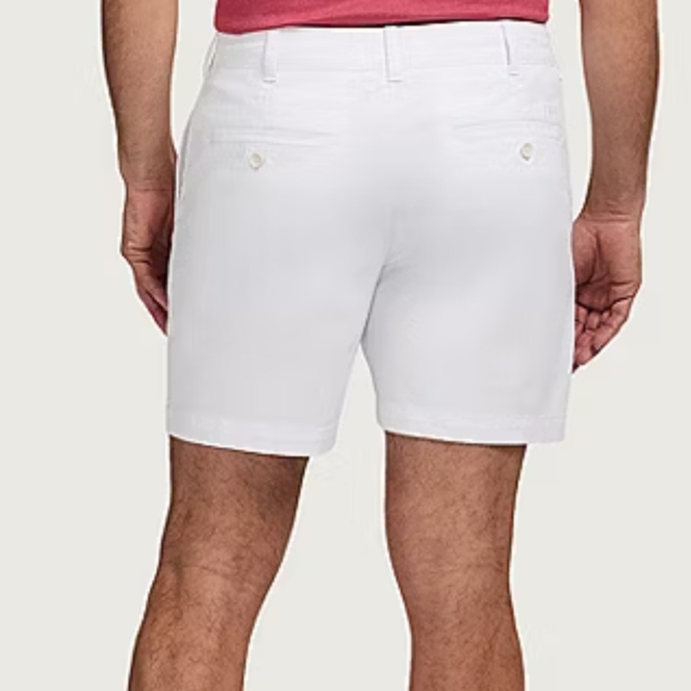 Saltwater LUXE White Flat Front Shorts